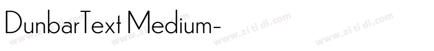 DunbarText Medium字体转换